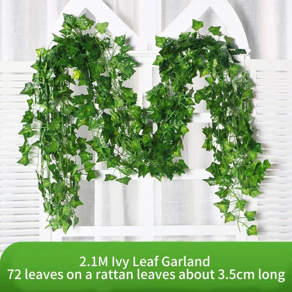 2.1M Green Ivy Leaf Hanging Vine Artificial Garland