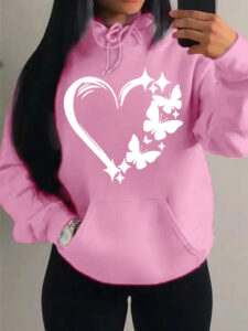 Combination Of Love And Butterfly Pattern